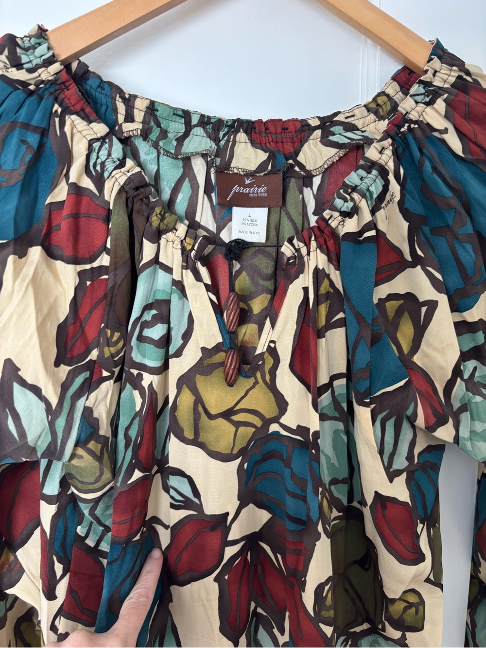 Prairie New York silk midi dress size L